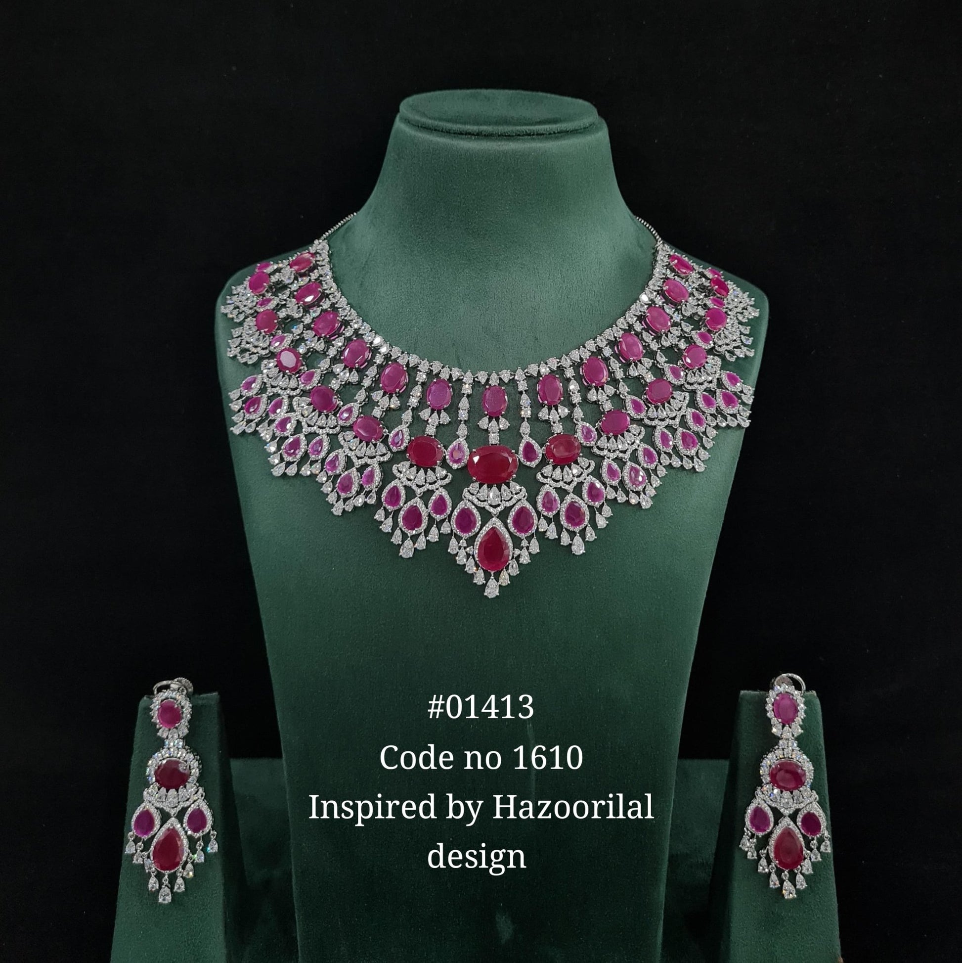 Cz Necklace 01413 - KRISHNA'S SWETA JEWELLERY