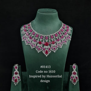 Cz Necklace 01413 - KRISHNA'S SWETA JEWELLERY