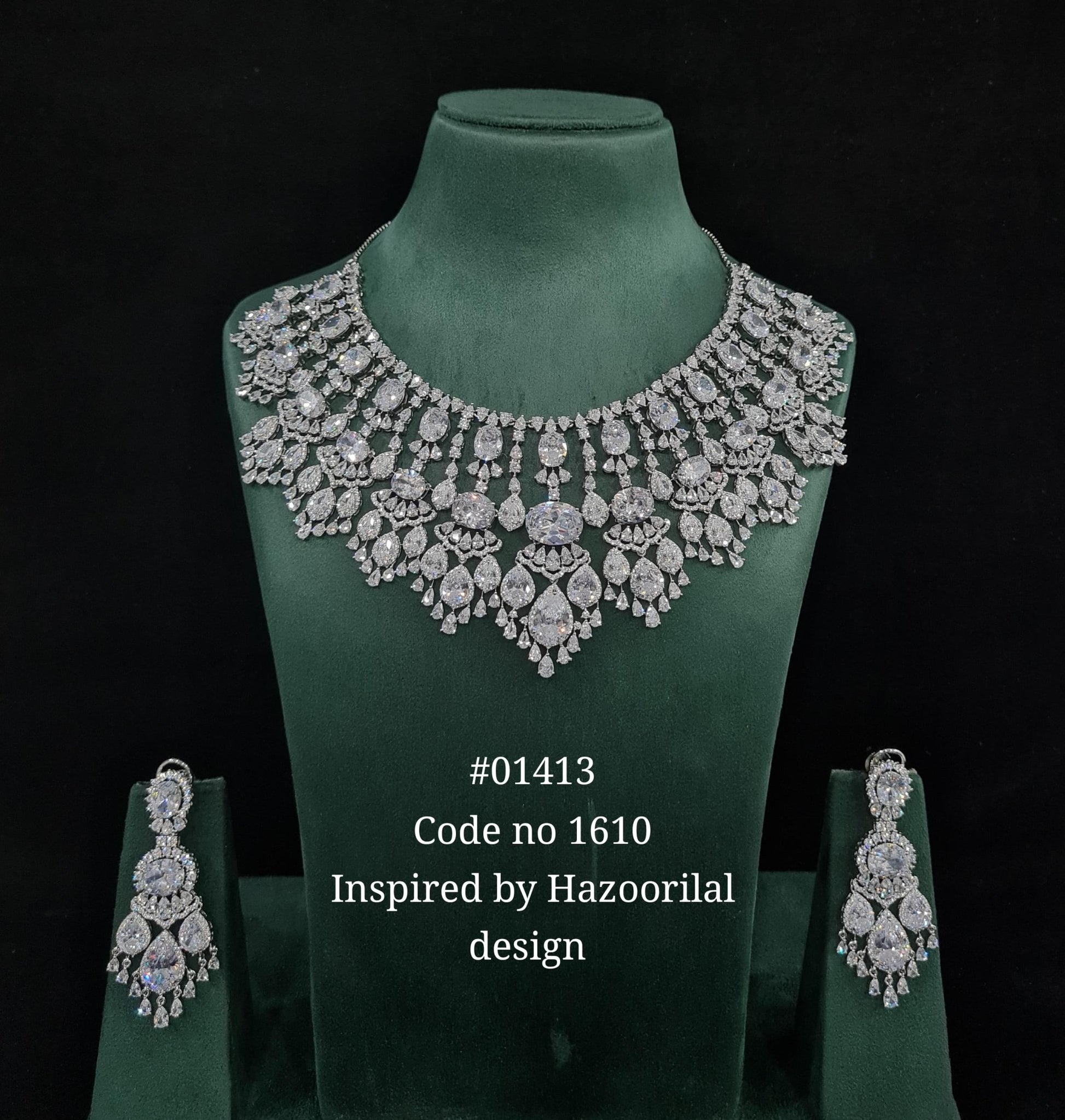 Cz Necklace 01413 - KRISHNA'S SWETA JEWELLERY