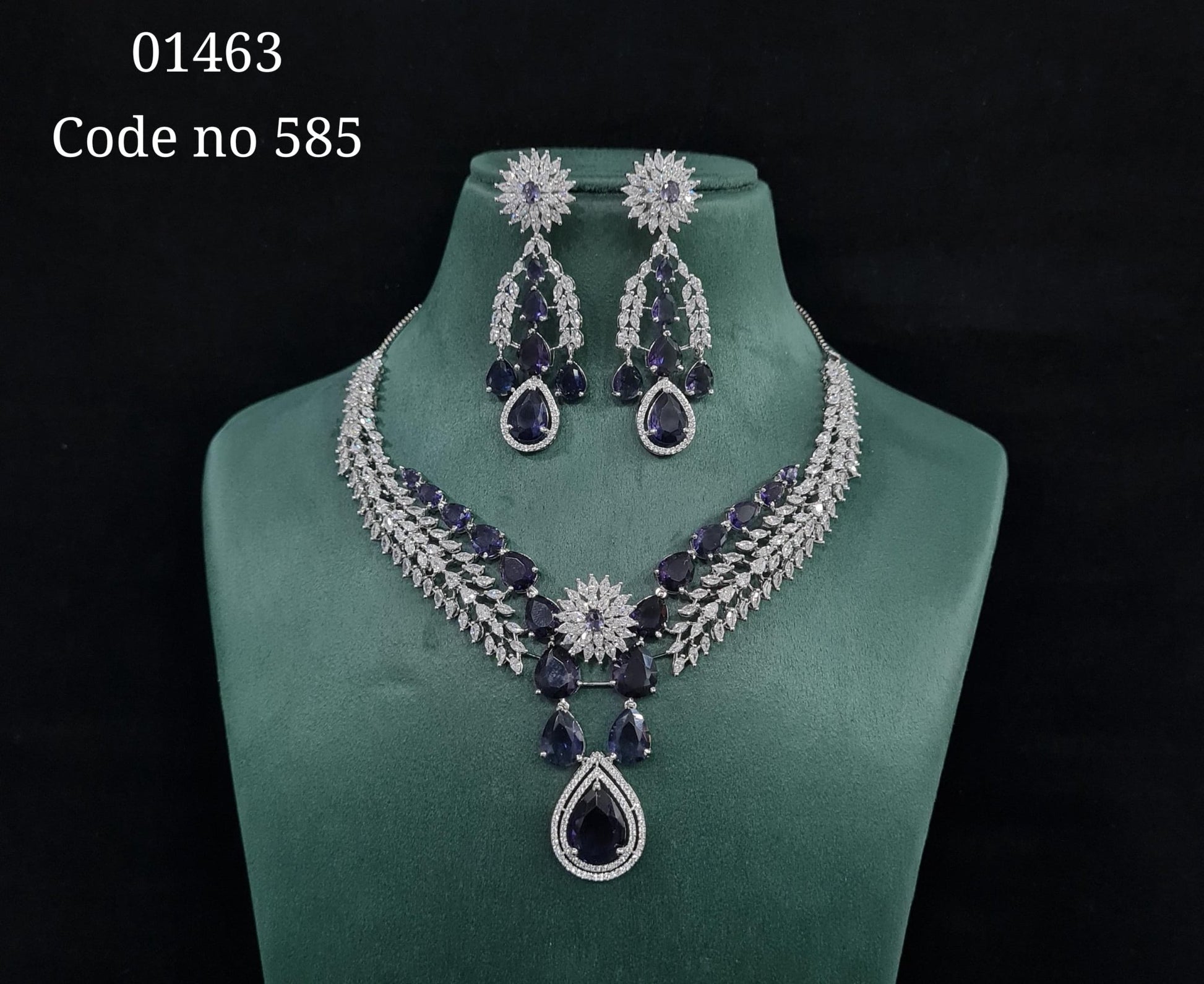 Cz Necklace 01463 - KRISHNA'S SWETA JEWELLERY