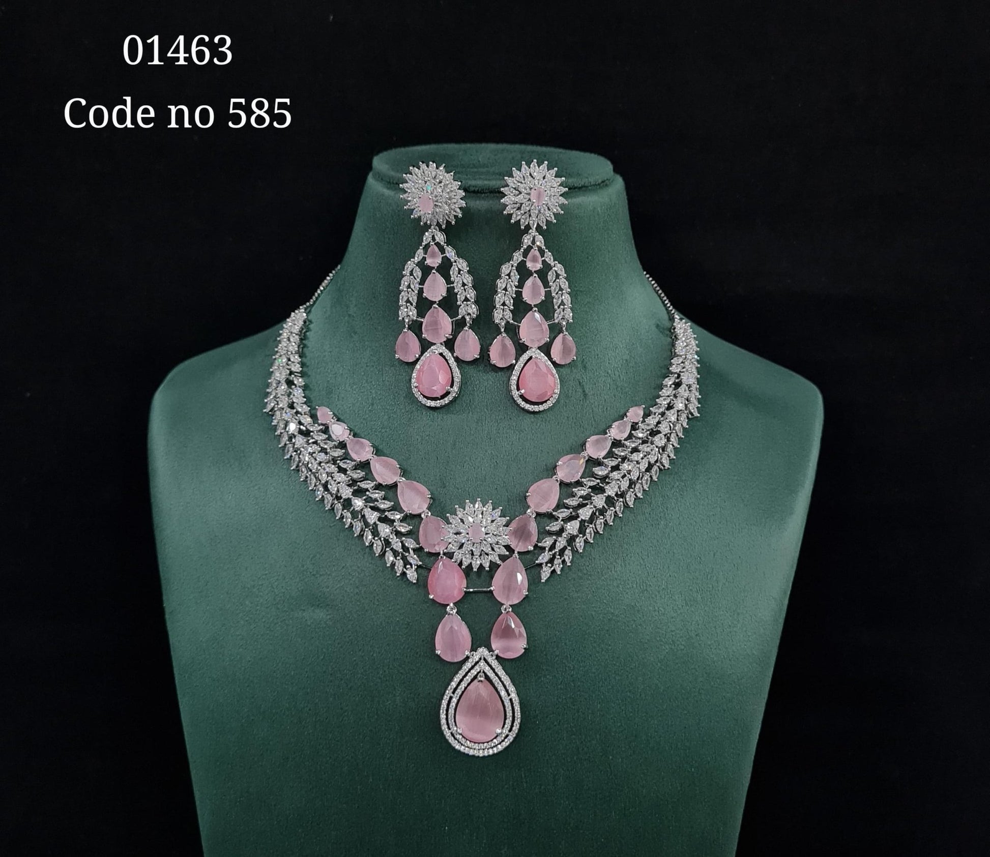 Cz Necklace 01463 - KRISHNA'S SWETA JEWELLERY