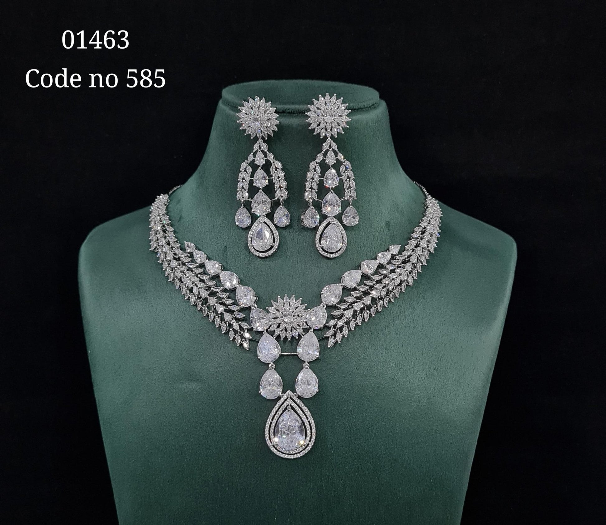 Cz Necklace 01463 - KRISHNA'S SWETA JEWELLERY