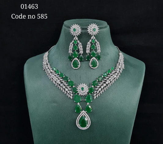 Cz Necklace 01463 - KRISHNA'S SWETA JEWELLERY