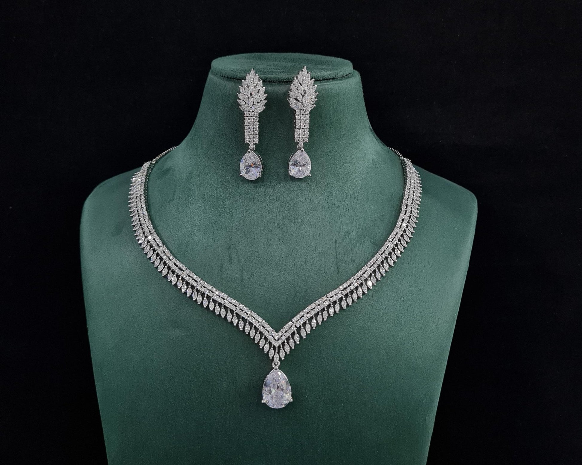 Cz necklace 01465 - KRISHNA'S SWETA JEWELLERY