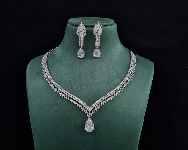 Cz necklace 01465 - KRISHNA'S SWETA JEWELLERY