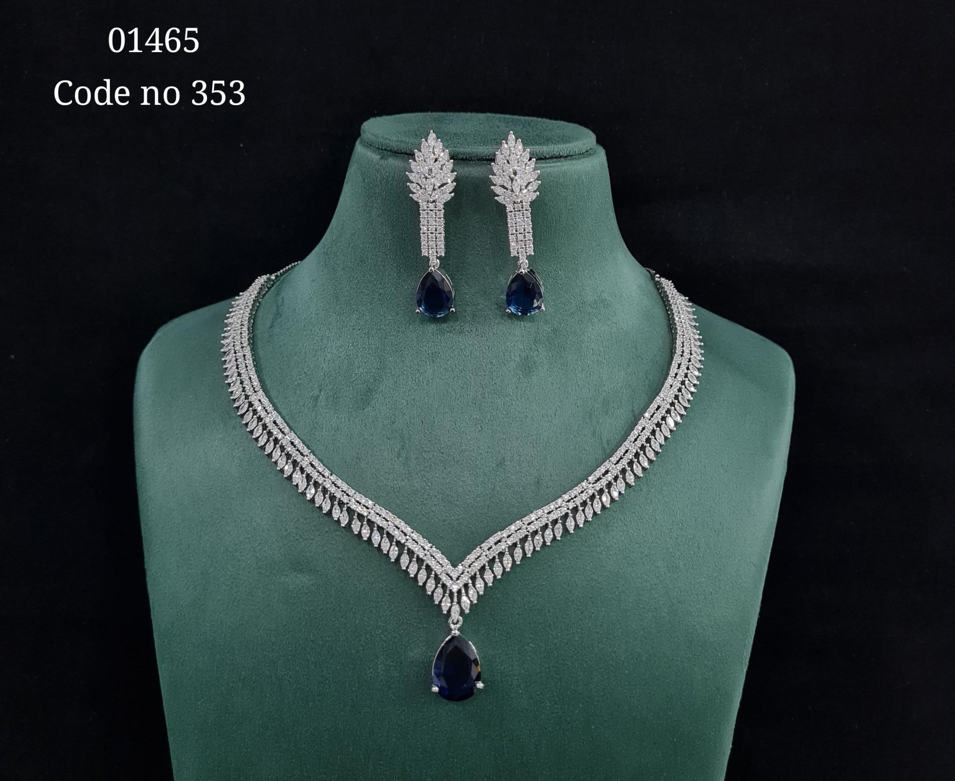 Cz necklace 01465 - KRISHNA'S SWETA JEWELLERY