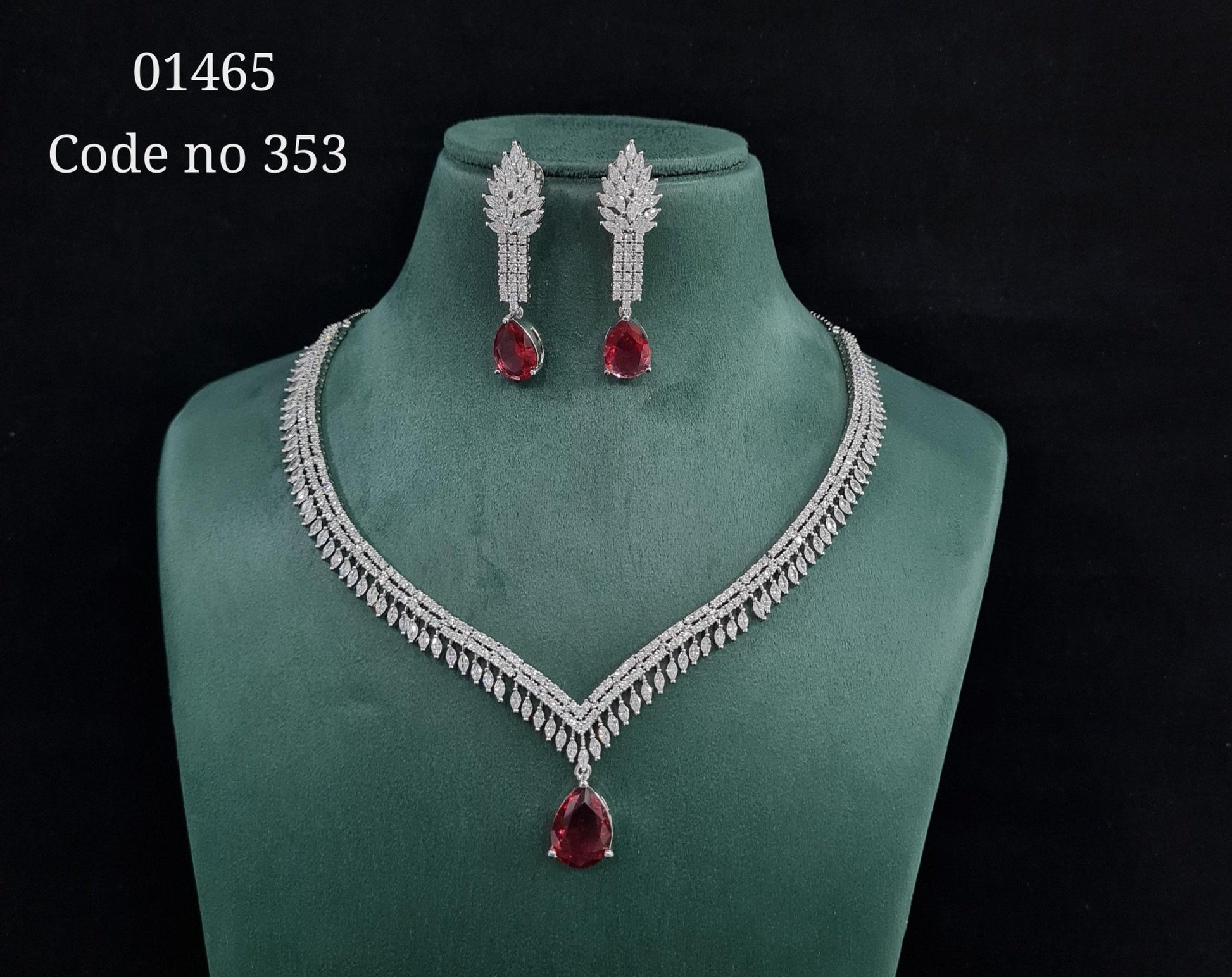 Cz necklace 01465 - KRISHNA'S SWETA JEWELLERY