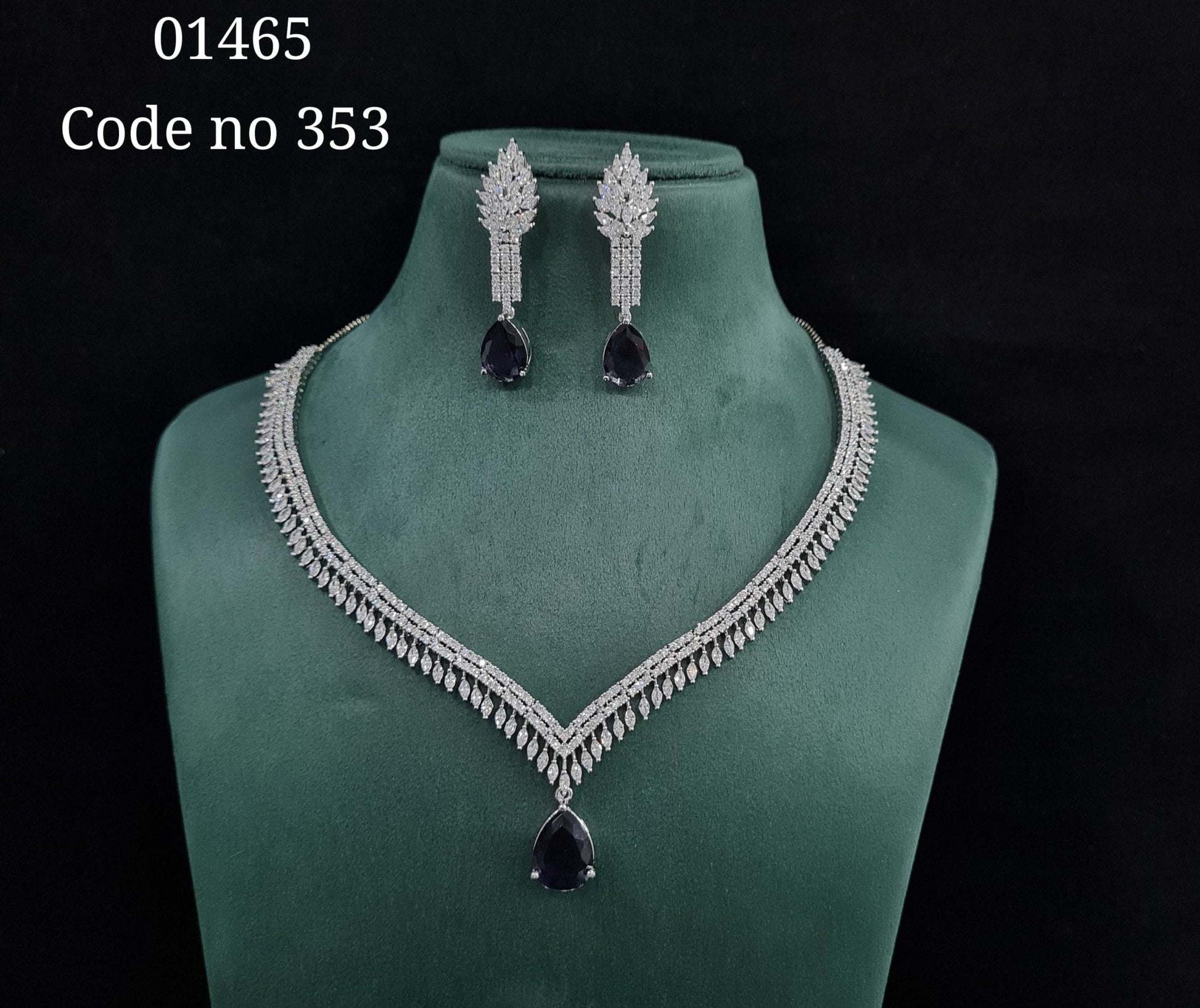 Cz necklace 01465 - KRISHNA'S SWETA JEWELLERY