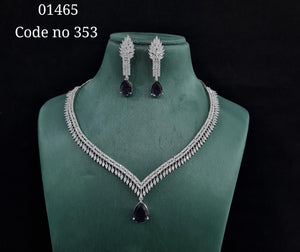 Cz necklace 01465 - KRISHNA'S SWETA JEWELLERY