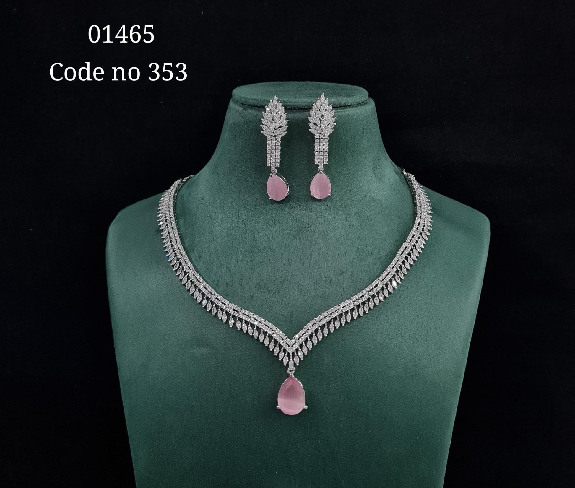 Cz necklace 01465 - KRISHNA'S SWETA JEWELLERY