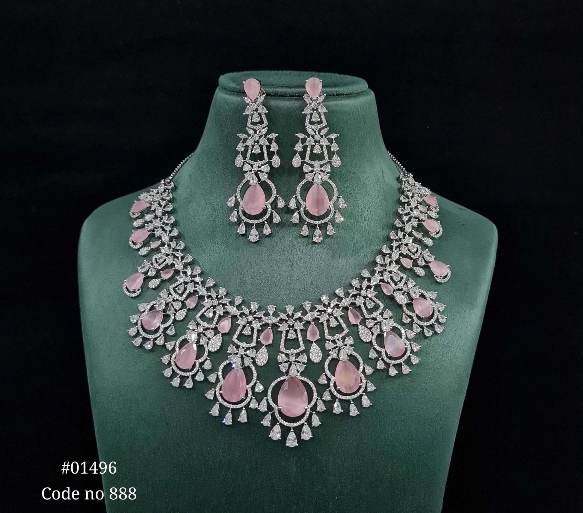 Cz necklace 01496 - KRISHNA'S SWETA JEWELLERY