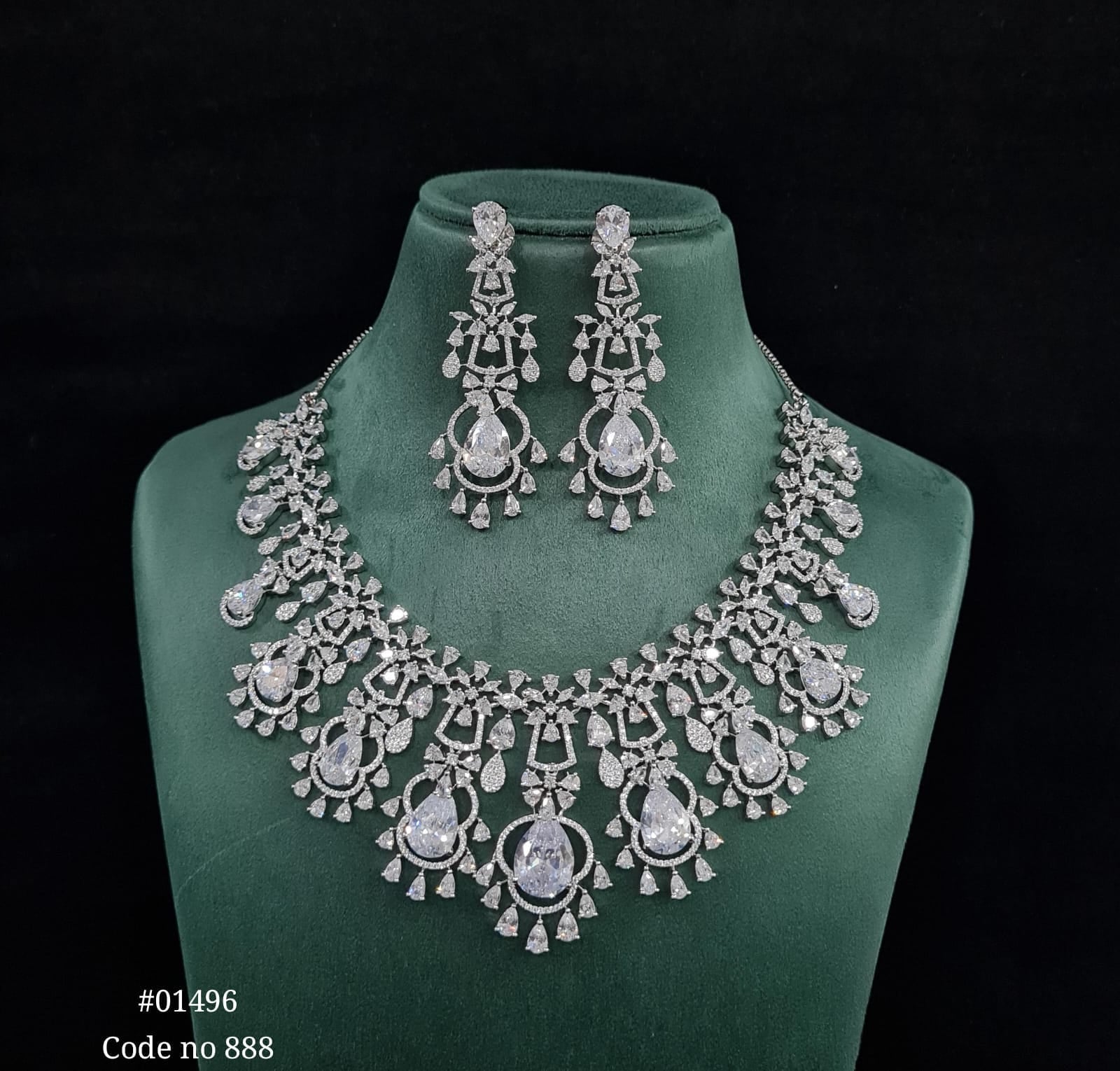 Cz necklace 01496 - KRISHNA'S SWETA JEWELLERY