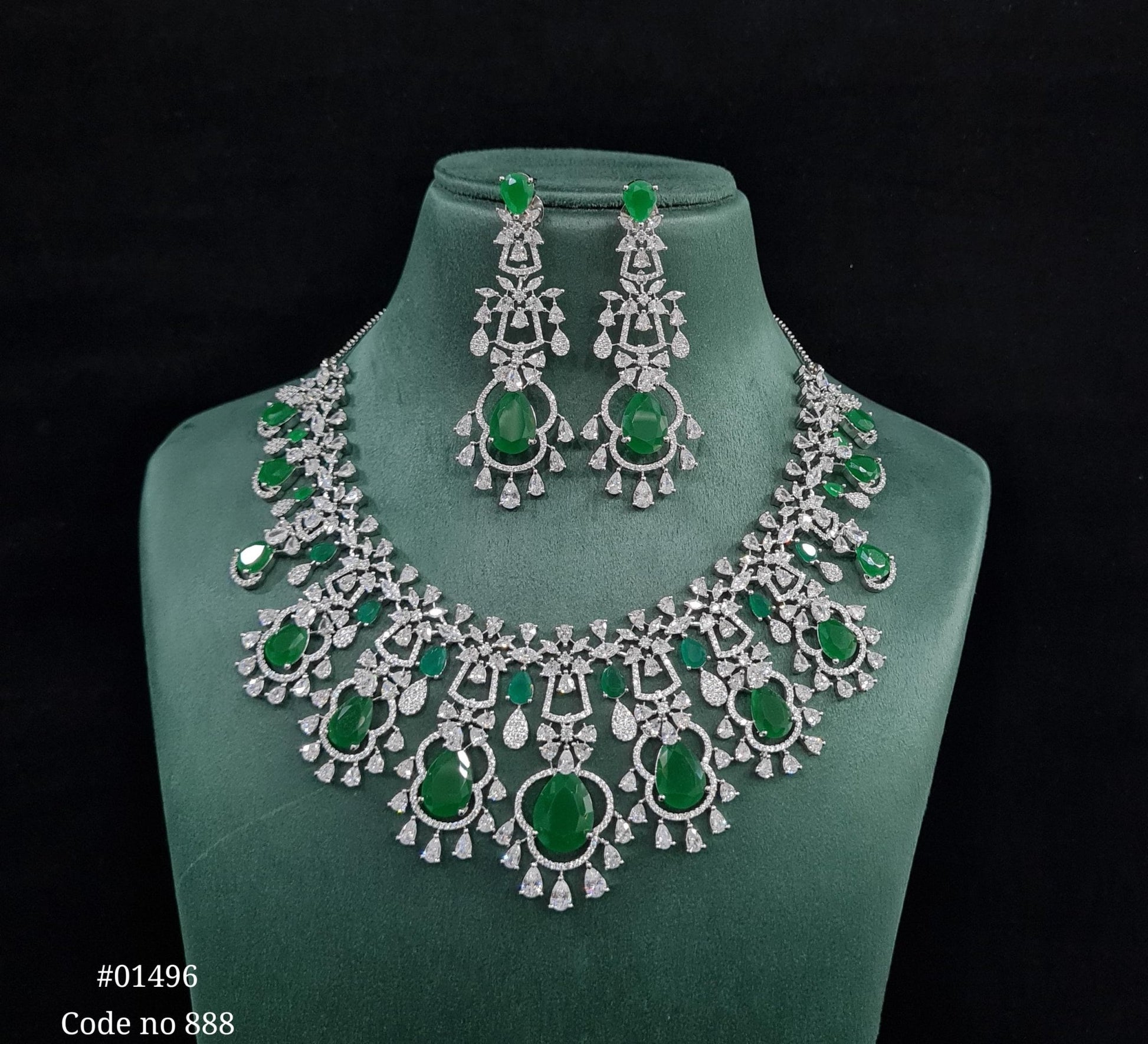 Cz necklace 01496 - KRISHNA'S SWETA JEWELLERY