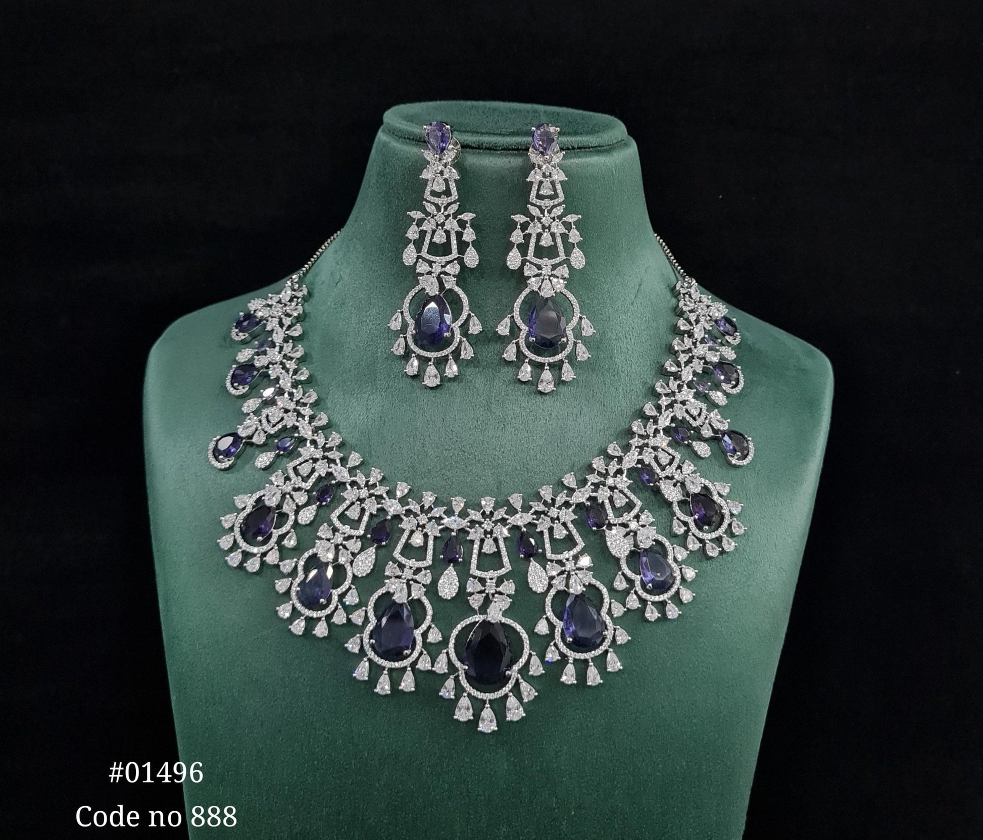 Cz necklace 01496 - KRISHNA'S SWETA JEWELLERY