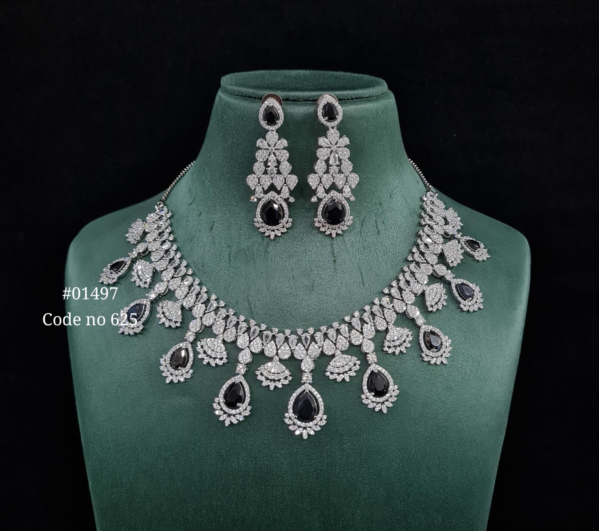 Cz necklace 01497 - KRISHNA'S SWETA JEWELLERY