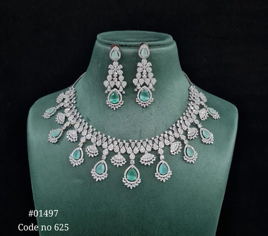 Cz necklace 01497 - KRISHNA'S SWETA JEWELLERY