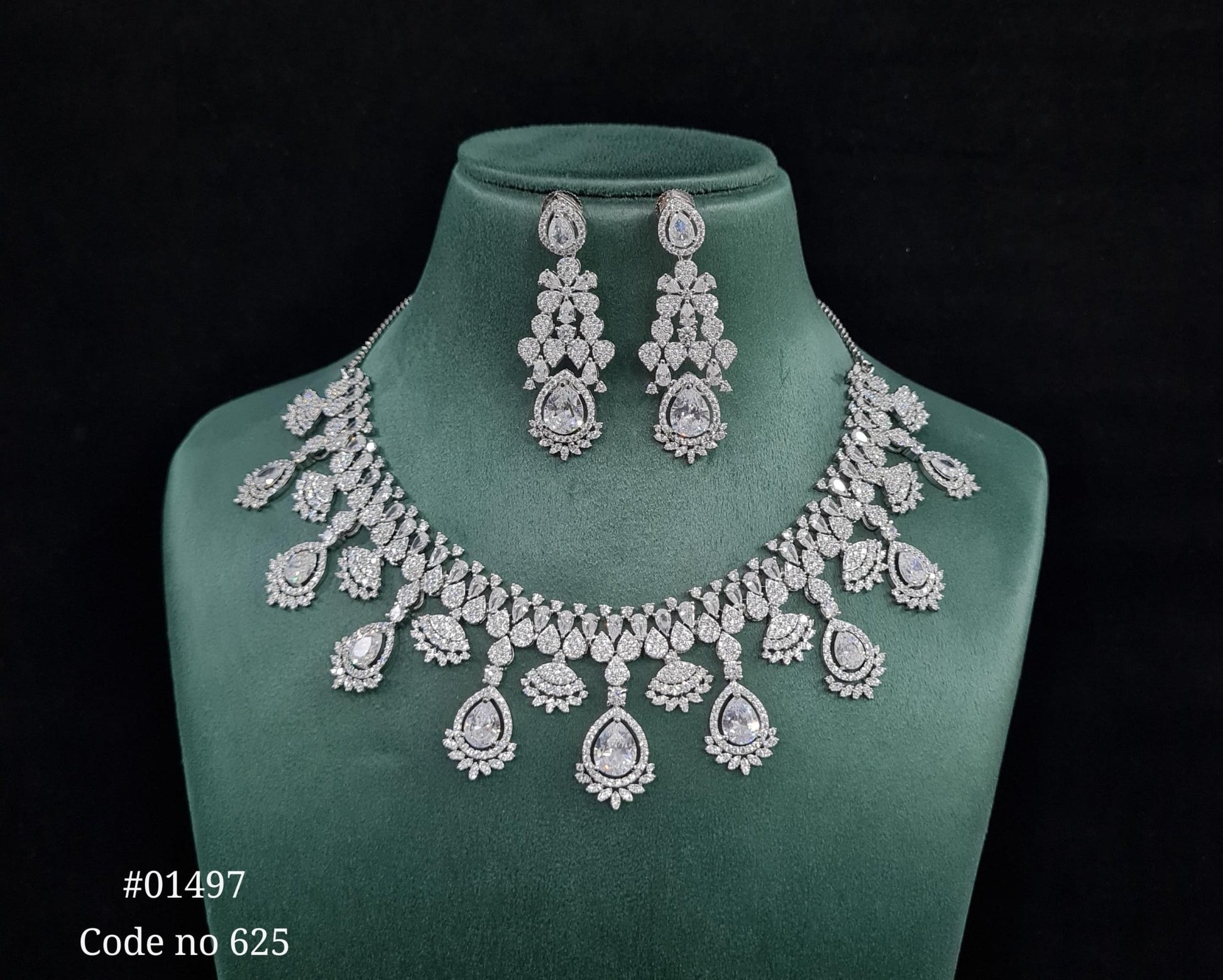 Cz necklace 01497 - KRISHNA'S SWETA JEWELLERY