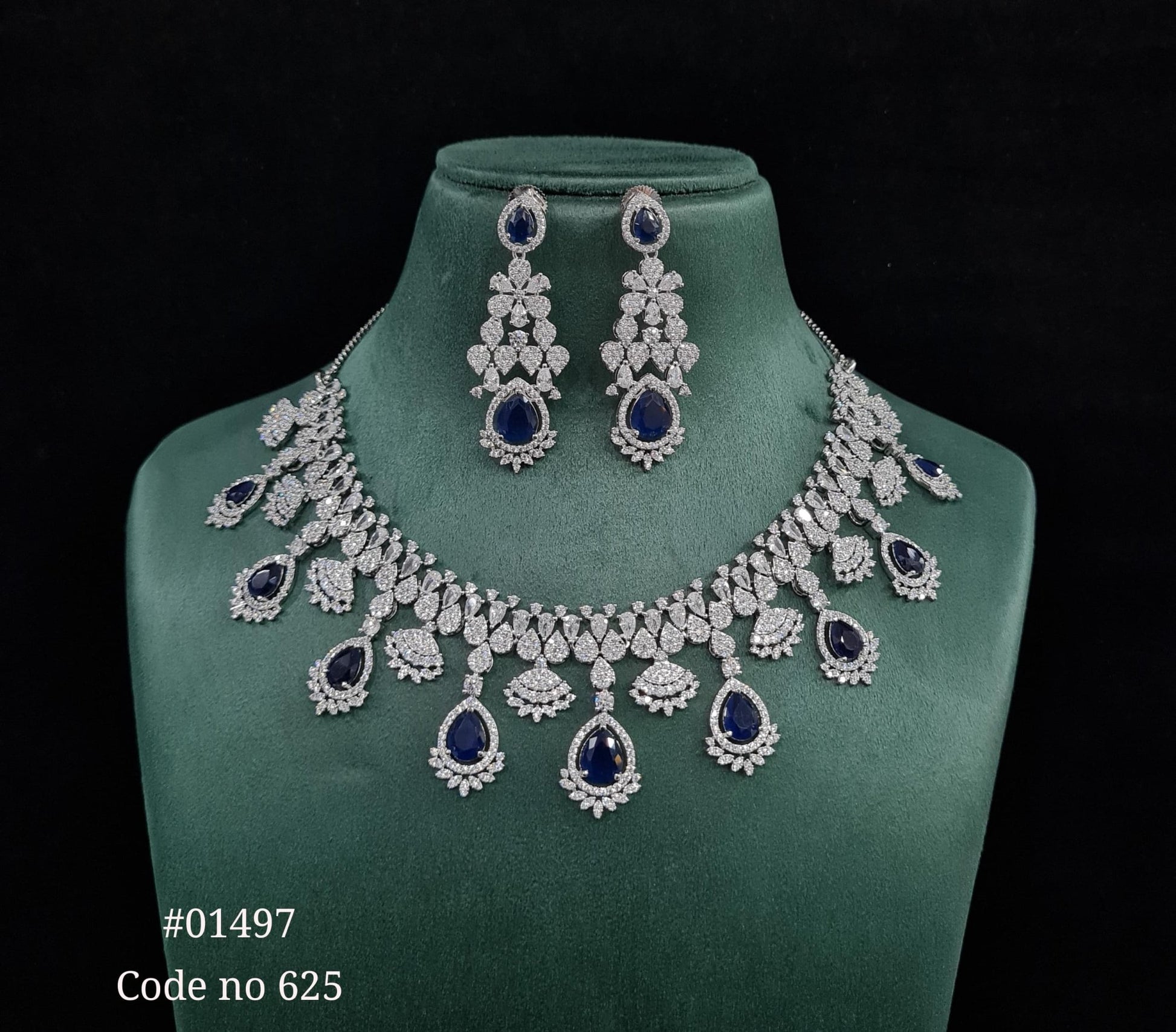 Cz necklace 01497 - KRISHNA'S SWETA JEWELLERY