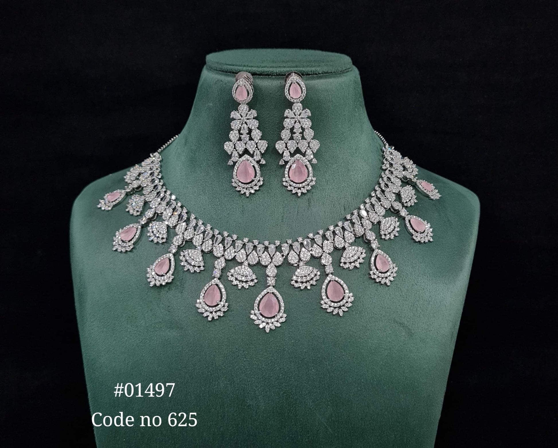Cz necklace 01497 - KRISHNA'S SWETA JEWELLERY