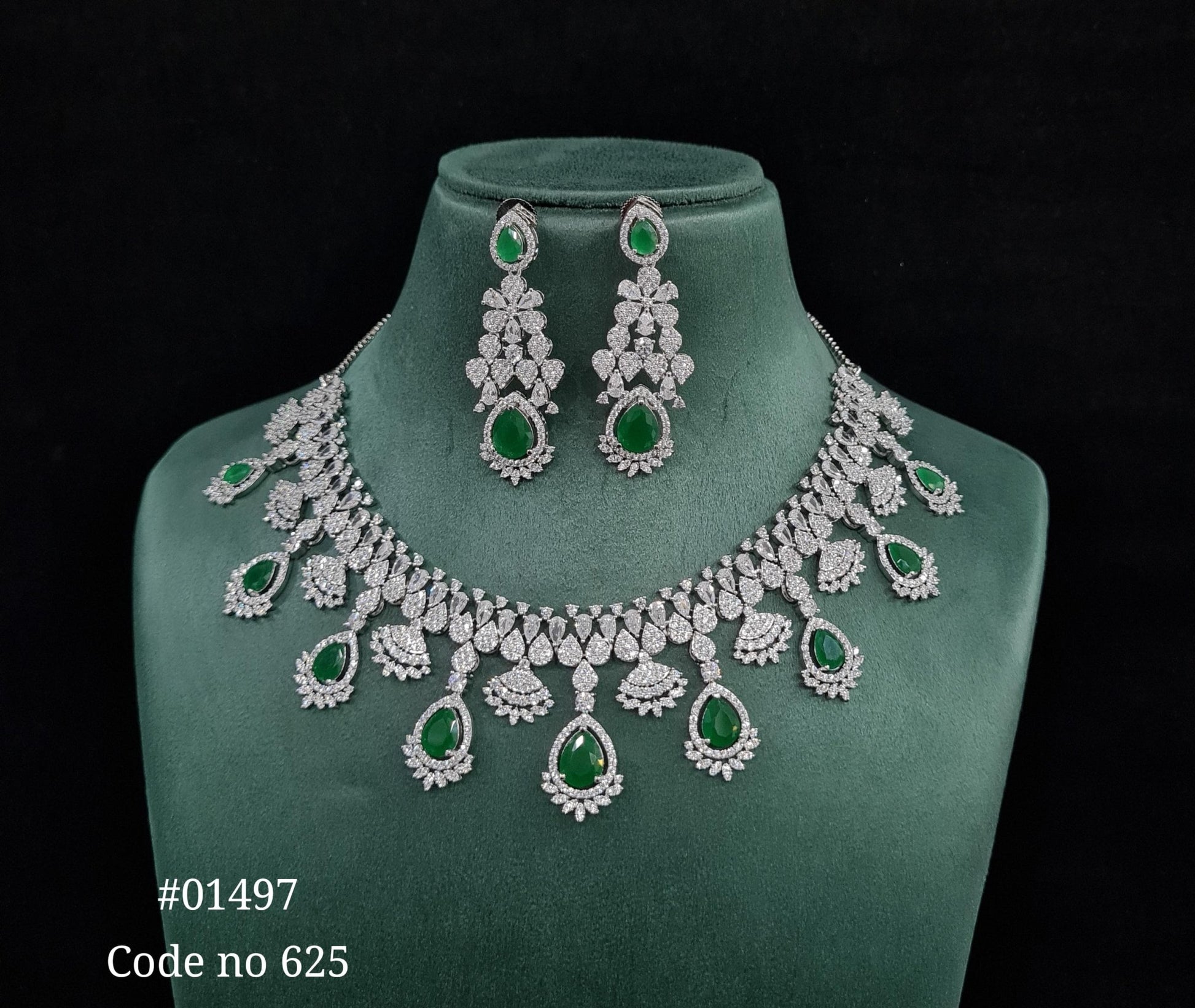 Cz necklace 01497 - KRISHNA'S SWETA JEWELLERY