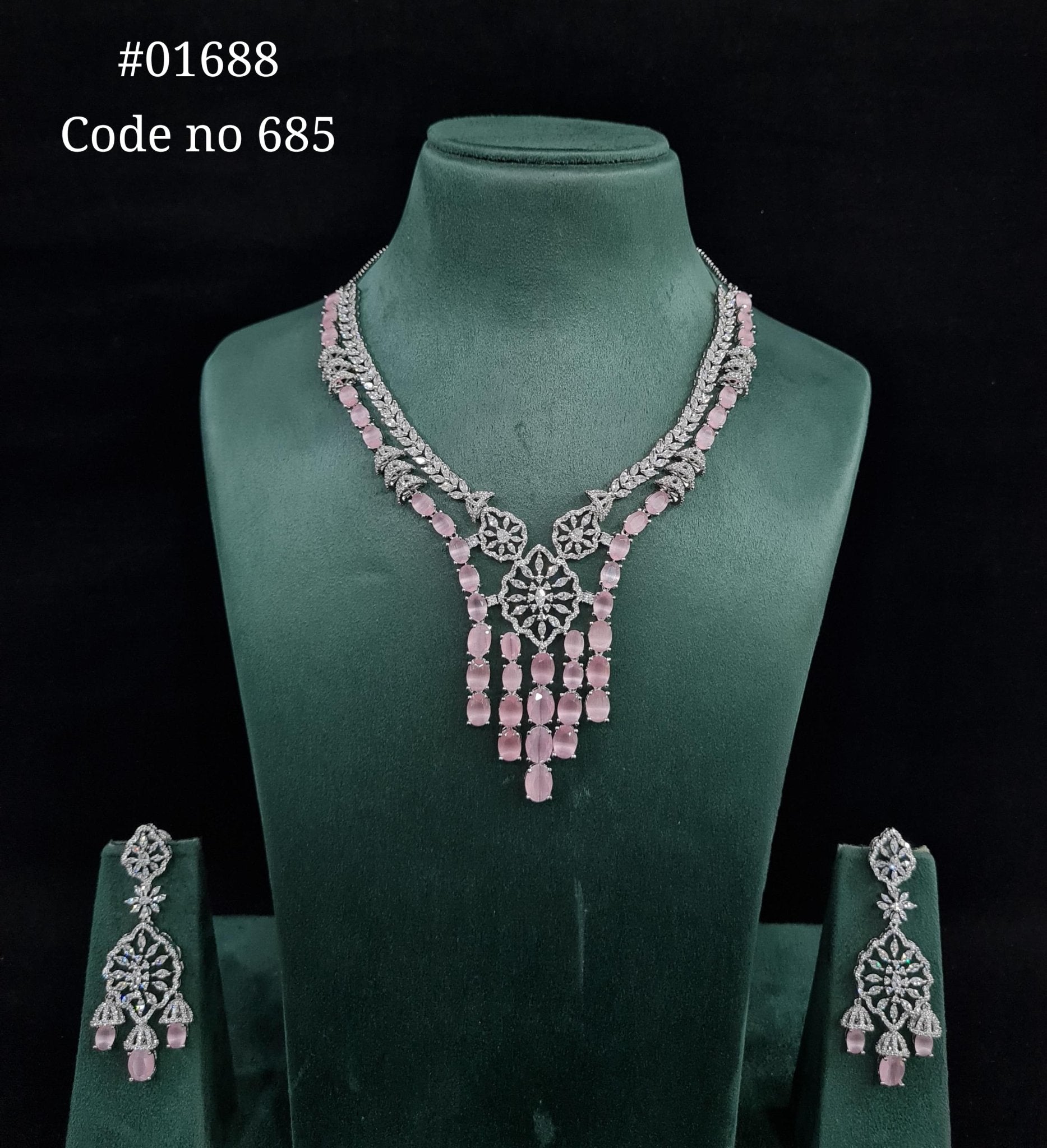 Cz necklace 01688 - KRISHNA'S SWETA JEWELLERY