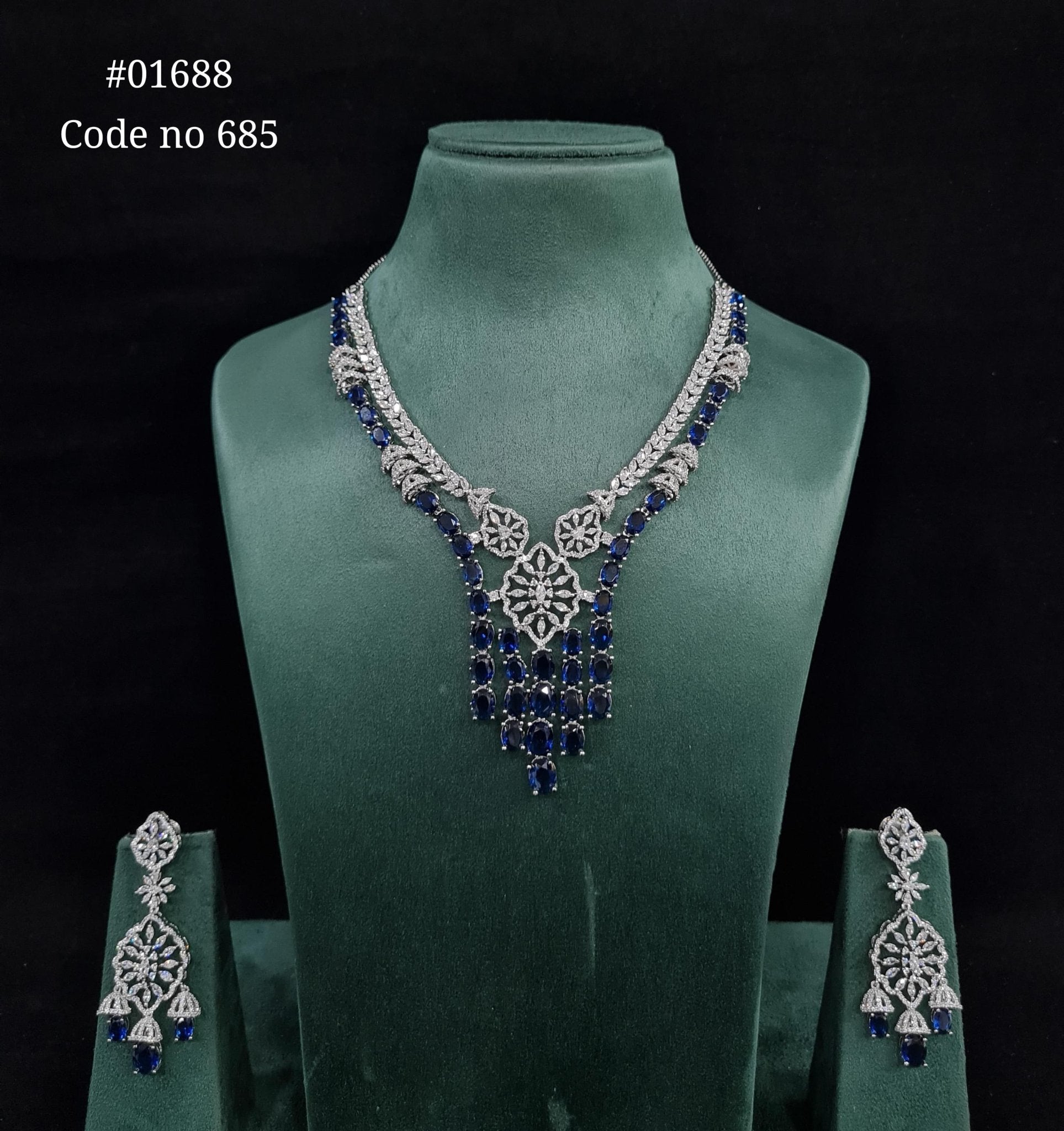Cz necklace 01688 - KRISHNA'S SWETA JEWELLERY