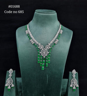 Cz necklace 01688 - KRISHNA'S SWETA JEWELLERY