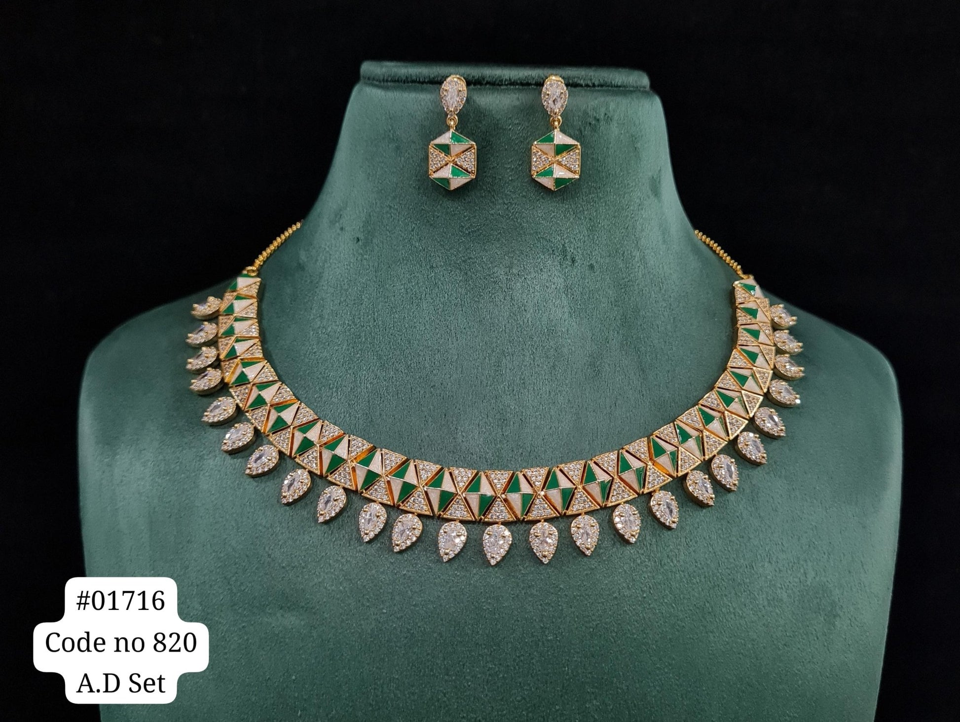 Cz necklace 01716 - KRISHNA'S SWETA JEWELLERY