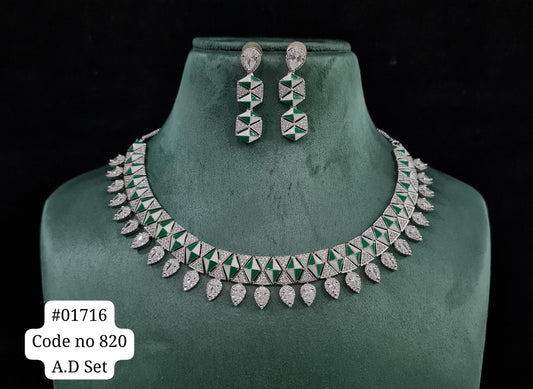 Cz necklace 01716 - KRISHNA'S SWETA JEWELLERY