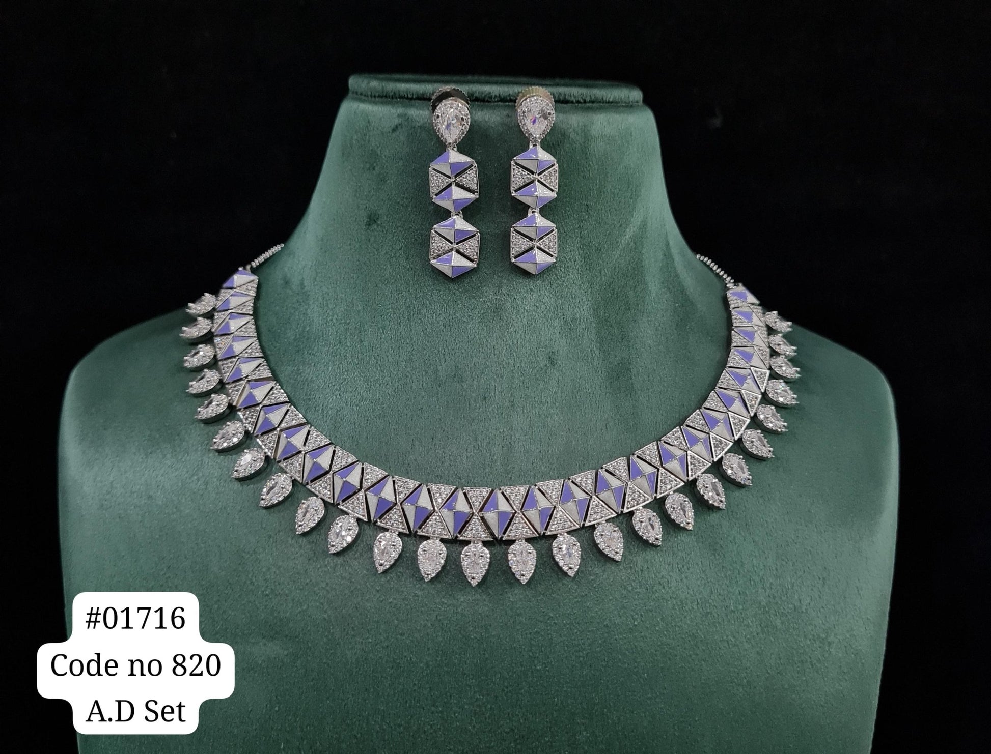 Cz necklace 01716 - KRISHNA'S SWETA JEWELLERY