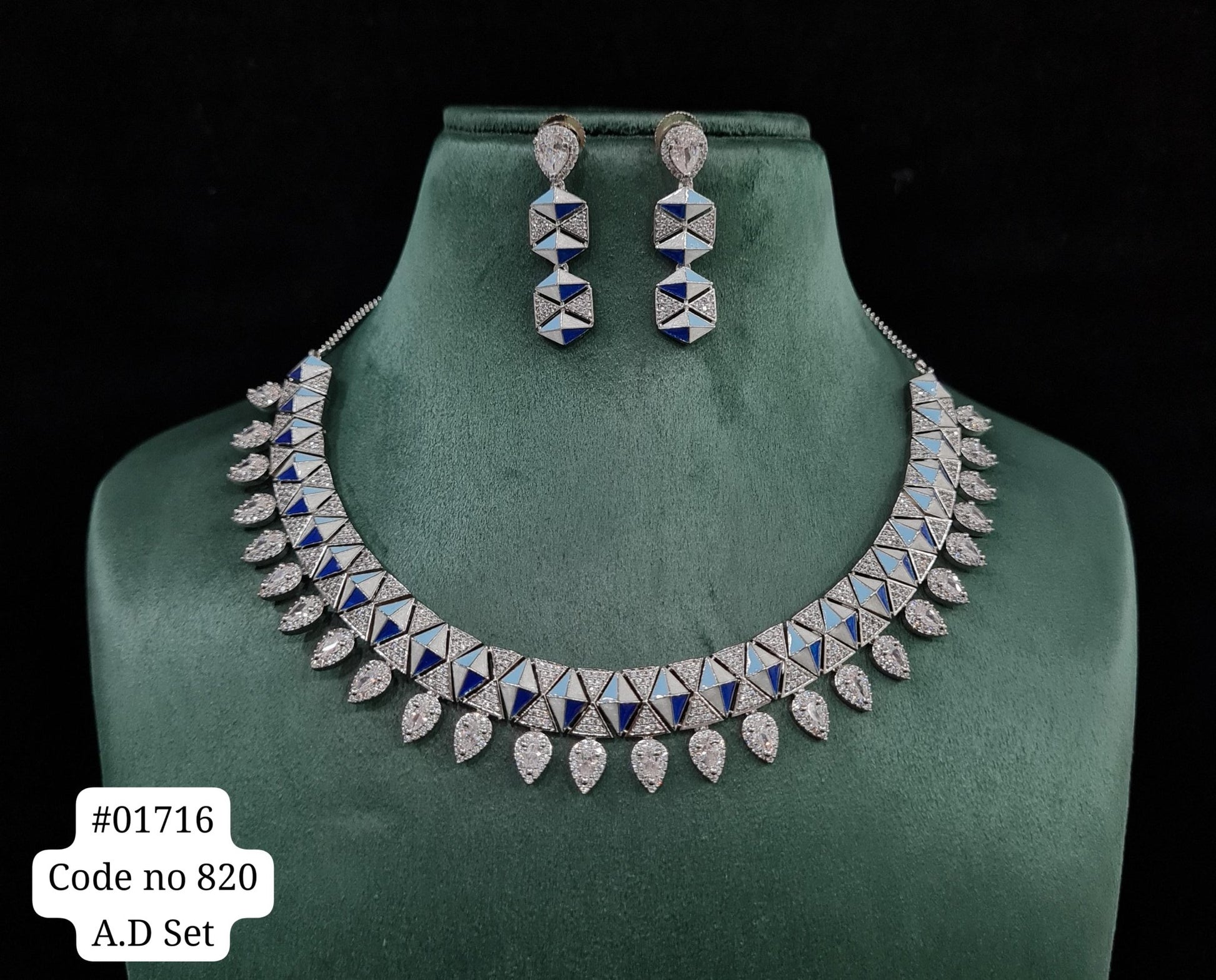 Cz necklace 01716 - KRISHNA'S SWETA JEWELLERY