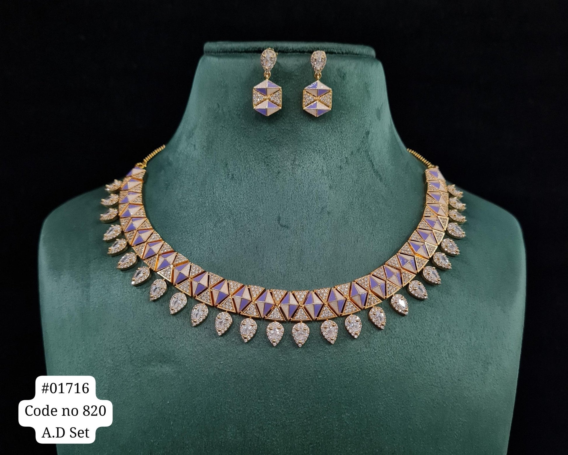 Cz necklace 01716 - KRISHNA'S SWETA JEWELLERY
