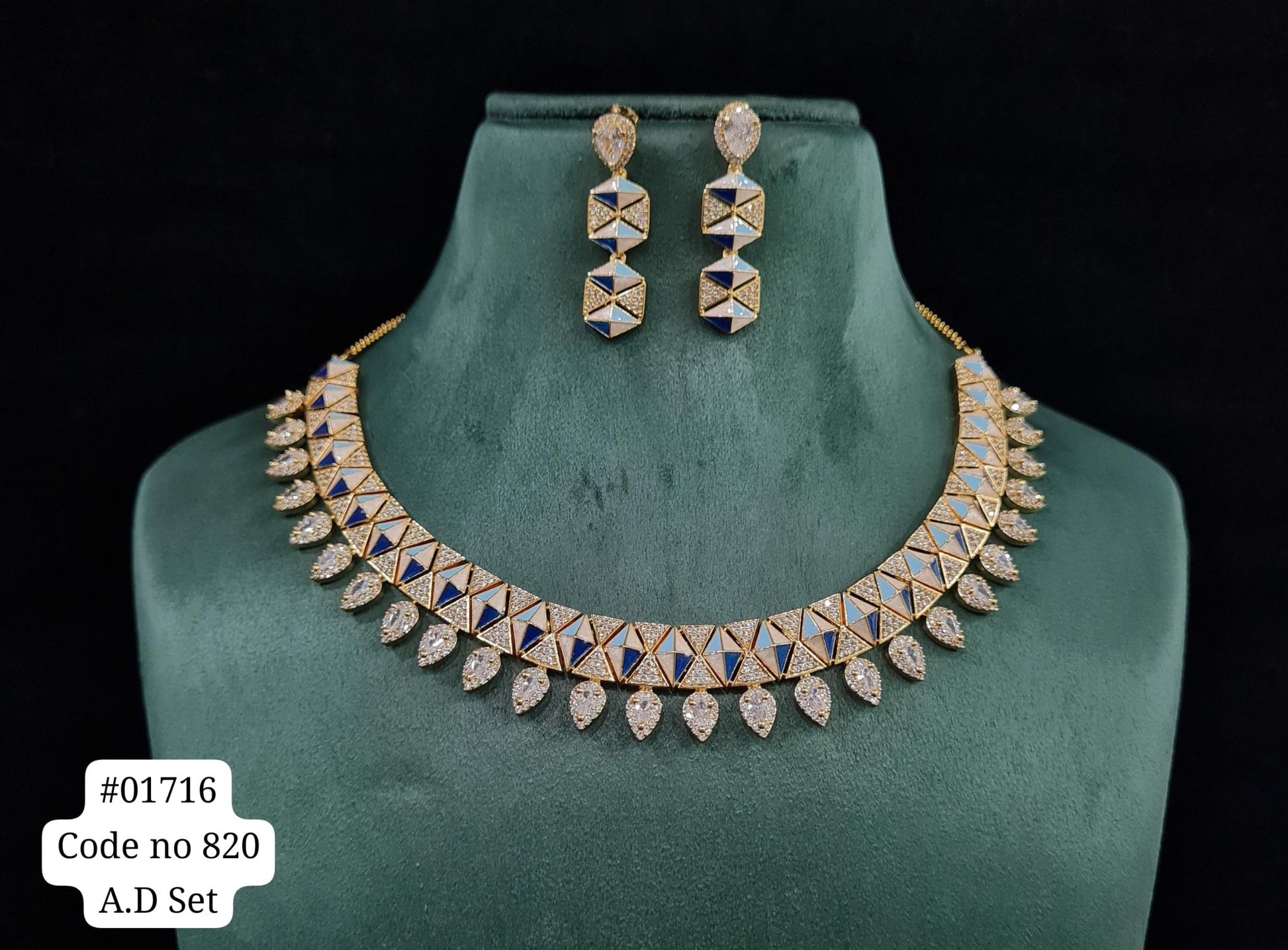 Cz necklace 01716 - KRISHNA'S SWETA JEWELLERY
