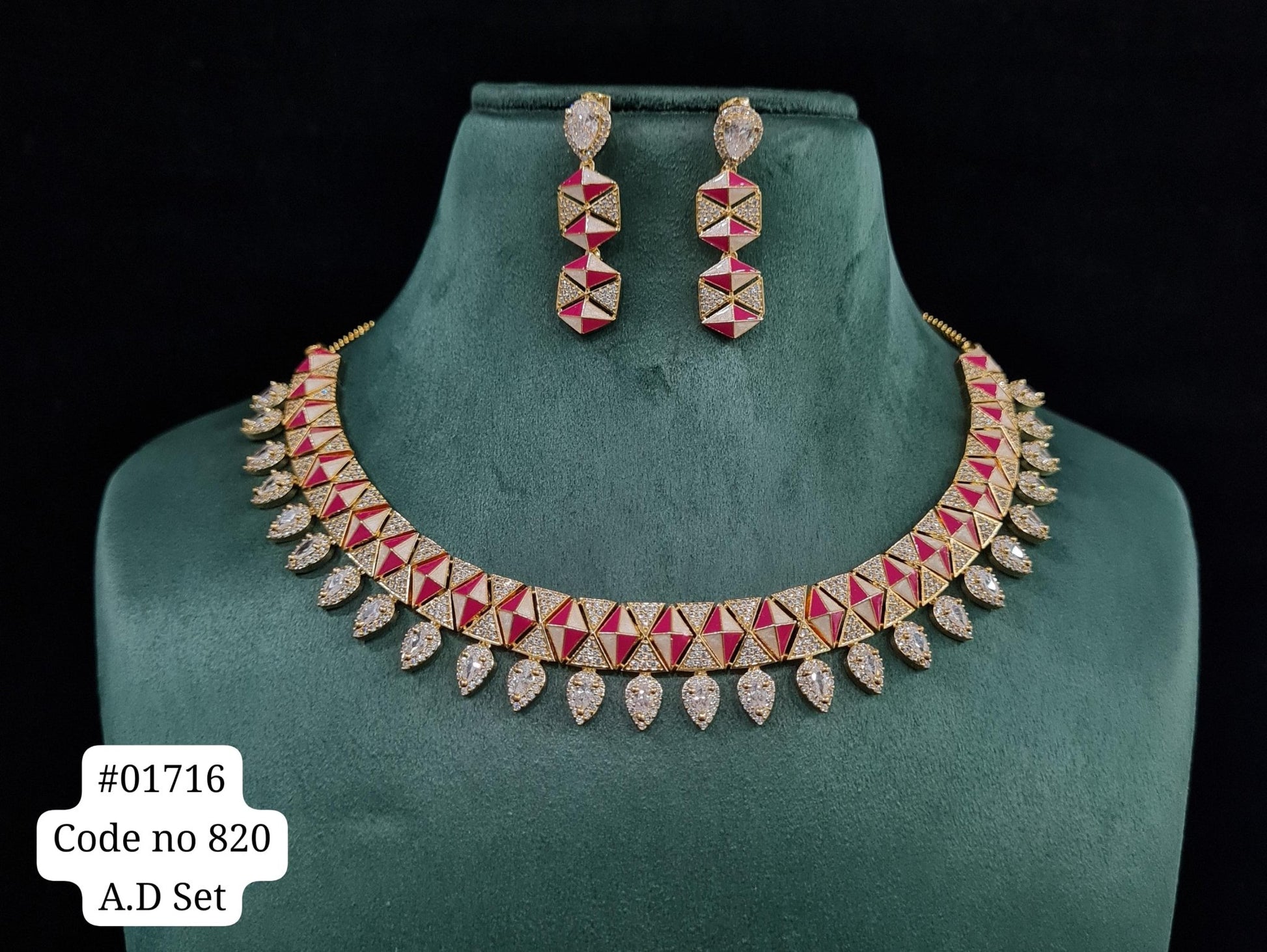 Cz necklace 01716 - KRISHNA'S SWETA JEWELLERY