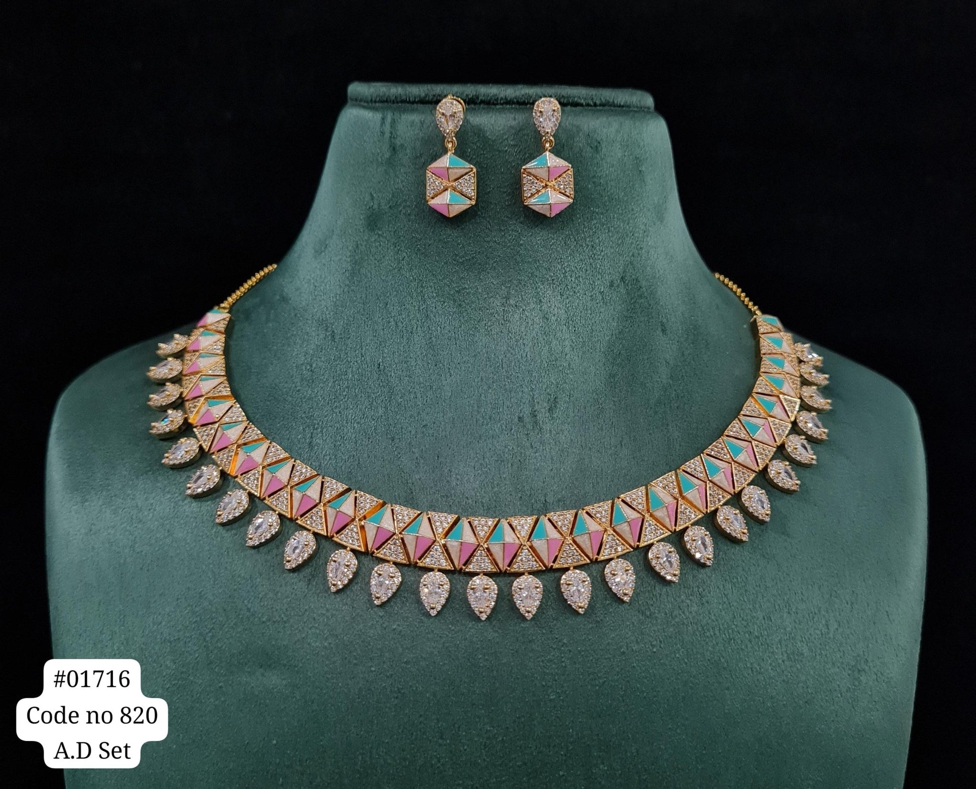 Cz necklace 01716 - KRISHNA'S SWETA JEWELLERY