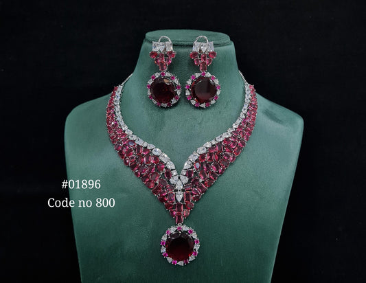 Cz necklace 01896 - KRISHNA'S SWETA JEWELLERY