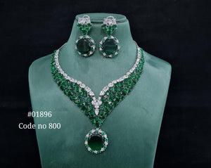 Cz necklace 01896 - KRISHNA'S SWETA JEWELLERY