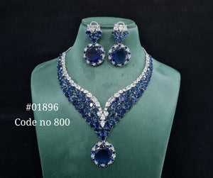 Cz necklace 01896 - KRISHNA'S SWETA JEWELLERY