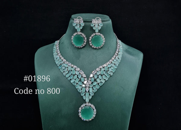 Cz necklace 01896 - KRISHNA'S SWETA JEWELLERY