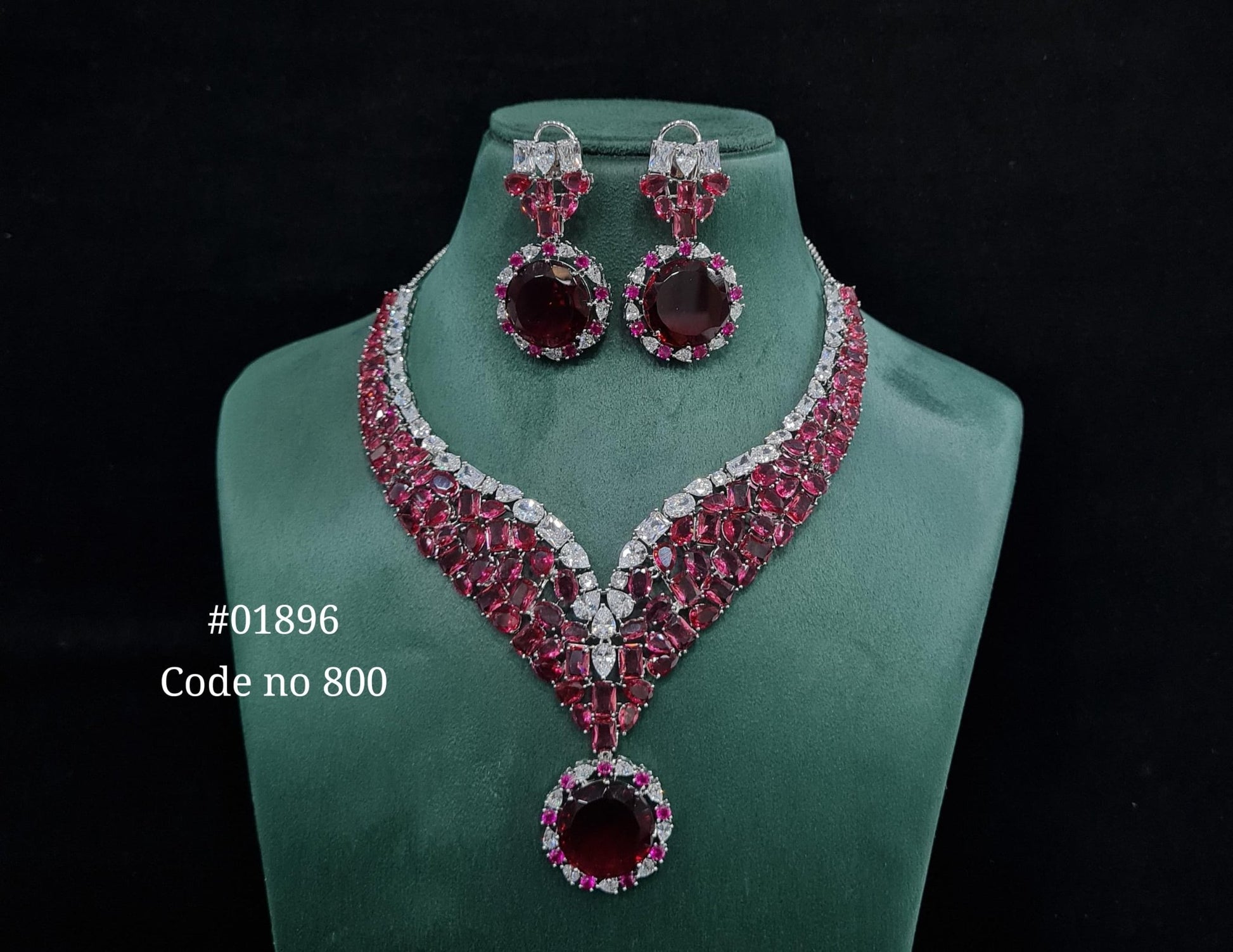 Cz necklace 01896 - KRISHNA'S SWETA JEWELLERY