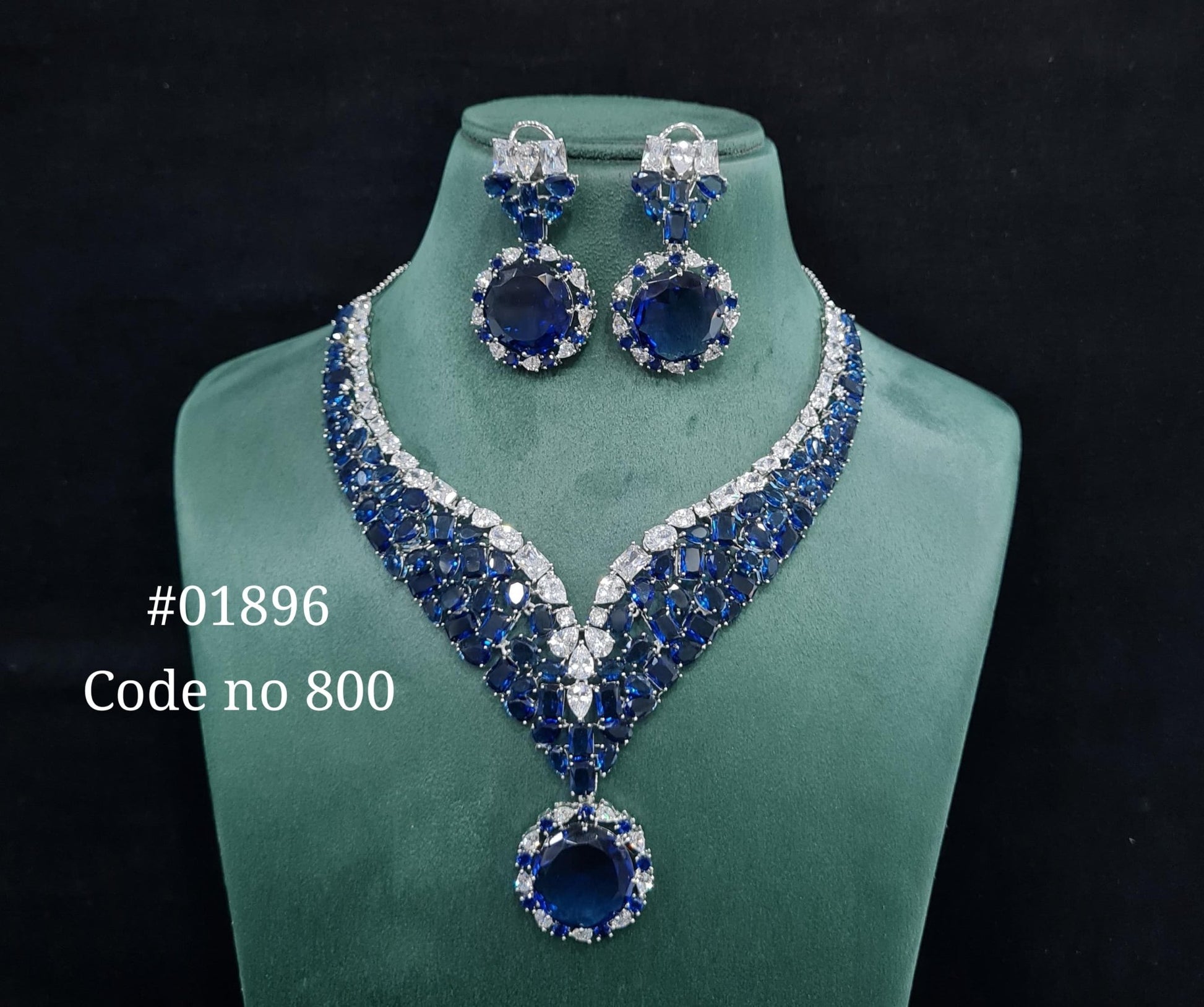 Cz necklace 01896 - KRISHNA'S SWETA JEWELLERY