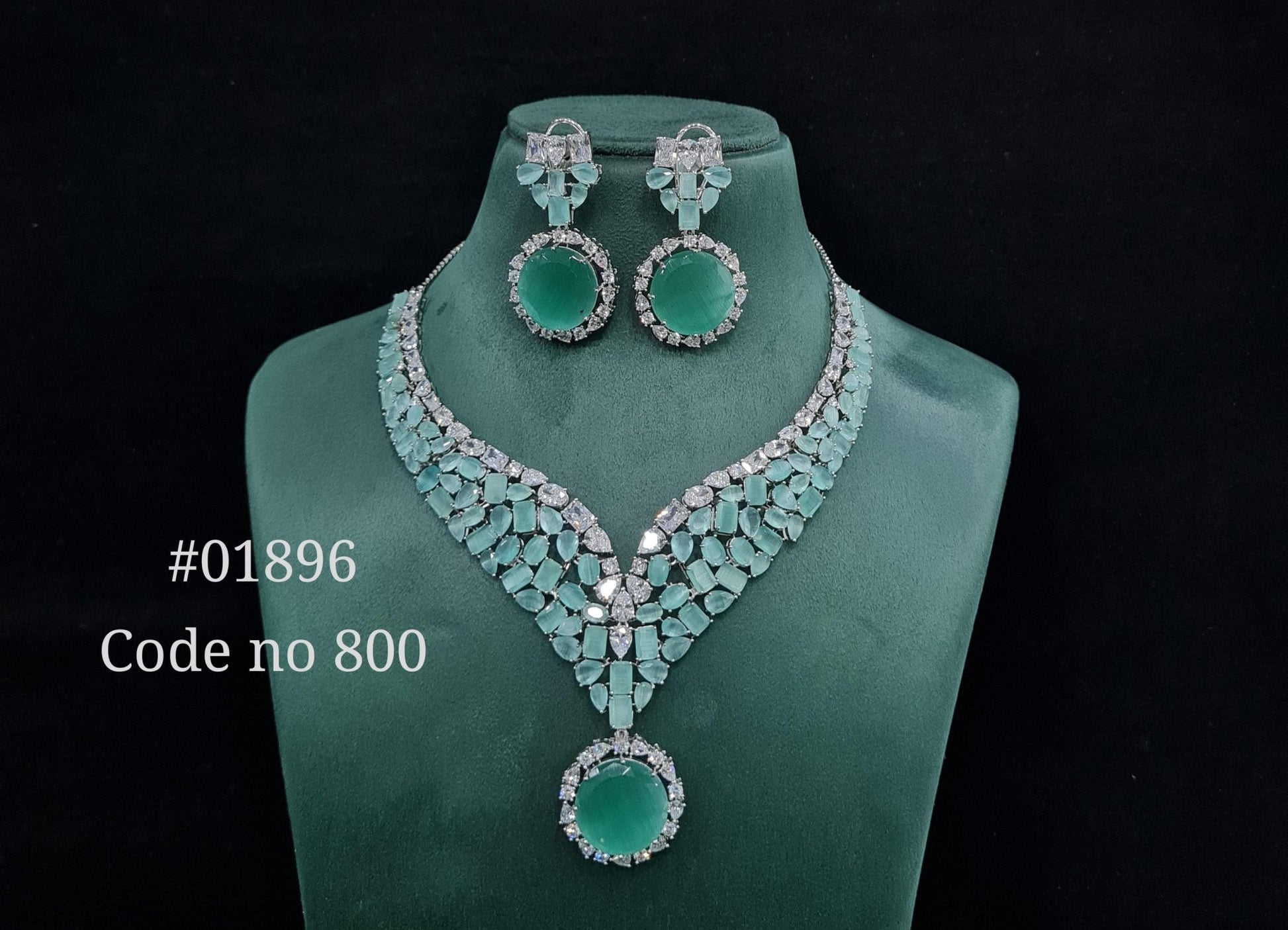 Cz necklace 01896 - KRISHNA'S SWETA JEWELLERY