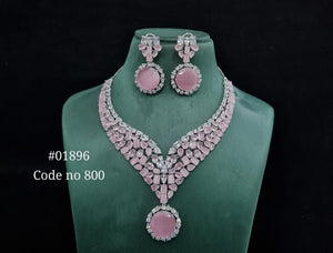 Cz necklace 01896 - KRISHNA'S SWETA JEWELLERY
