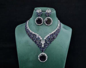 Cz necklace 01896 - KRISHNA'S SWETA JEWELLERY