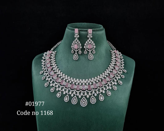 Cz necklace 01977 - KRISHNA'S SWETA JEWELLERY