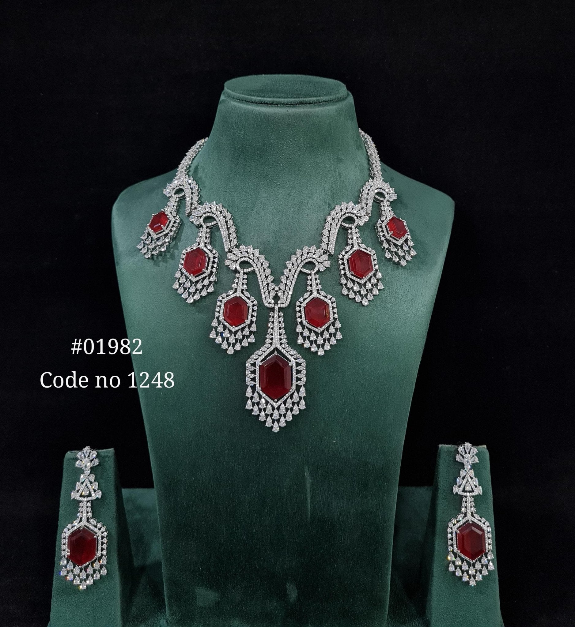 Cz Necklace 01982 - KRISHNA'S SWETA JEWELLERY