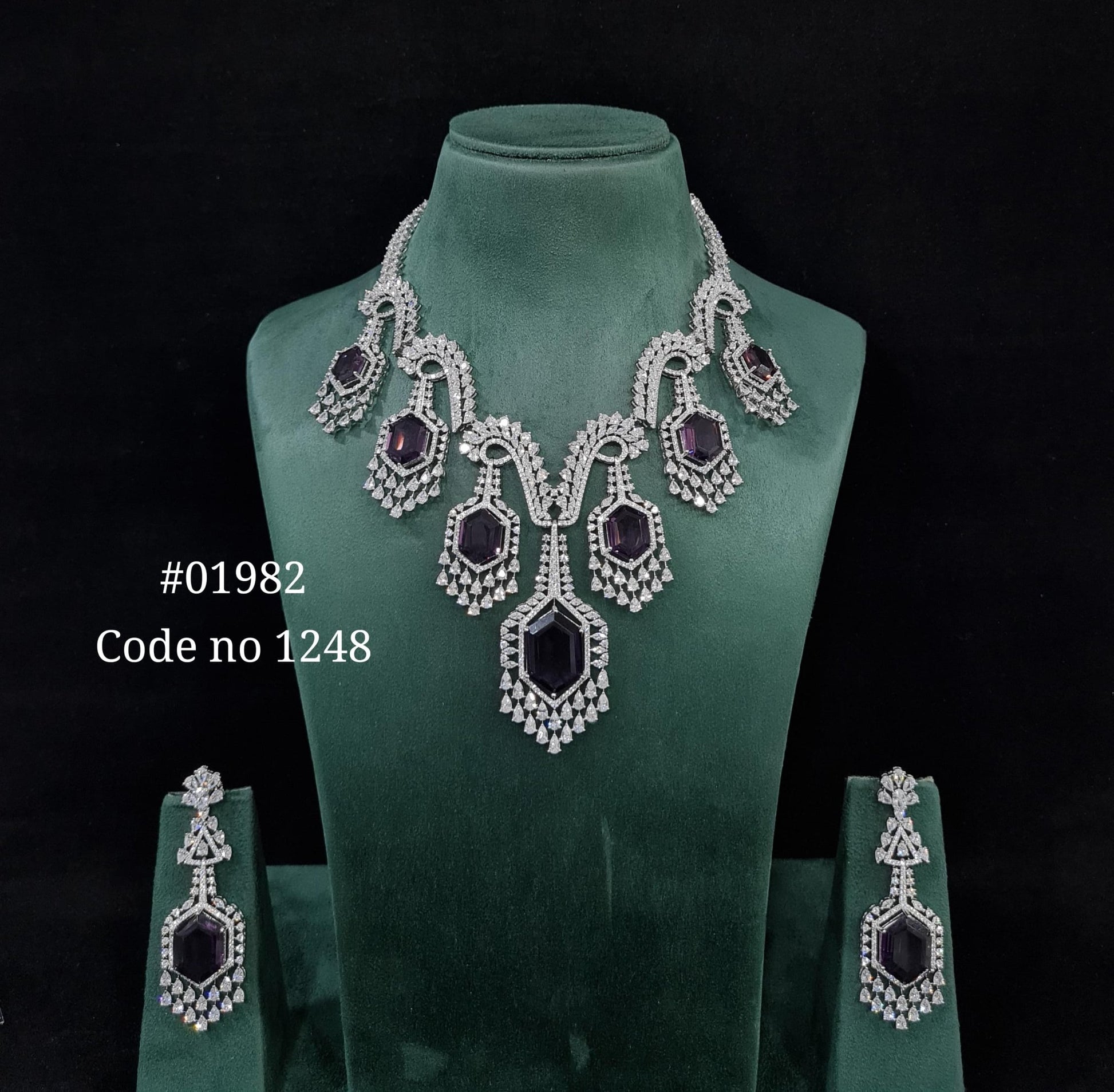 Cz Necklace 01982 - KRISHNA'S SWETA JEWELLERY