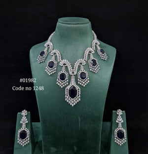 Cz Necklace 01982 - KRISHNA'S SWETA JEWELLERY