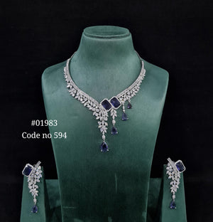 Cz necklace 01983 - KRISHNA'S SWETA JEWELLERY