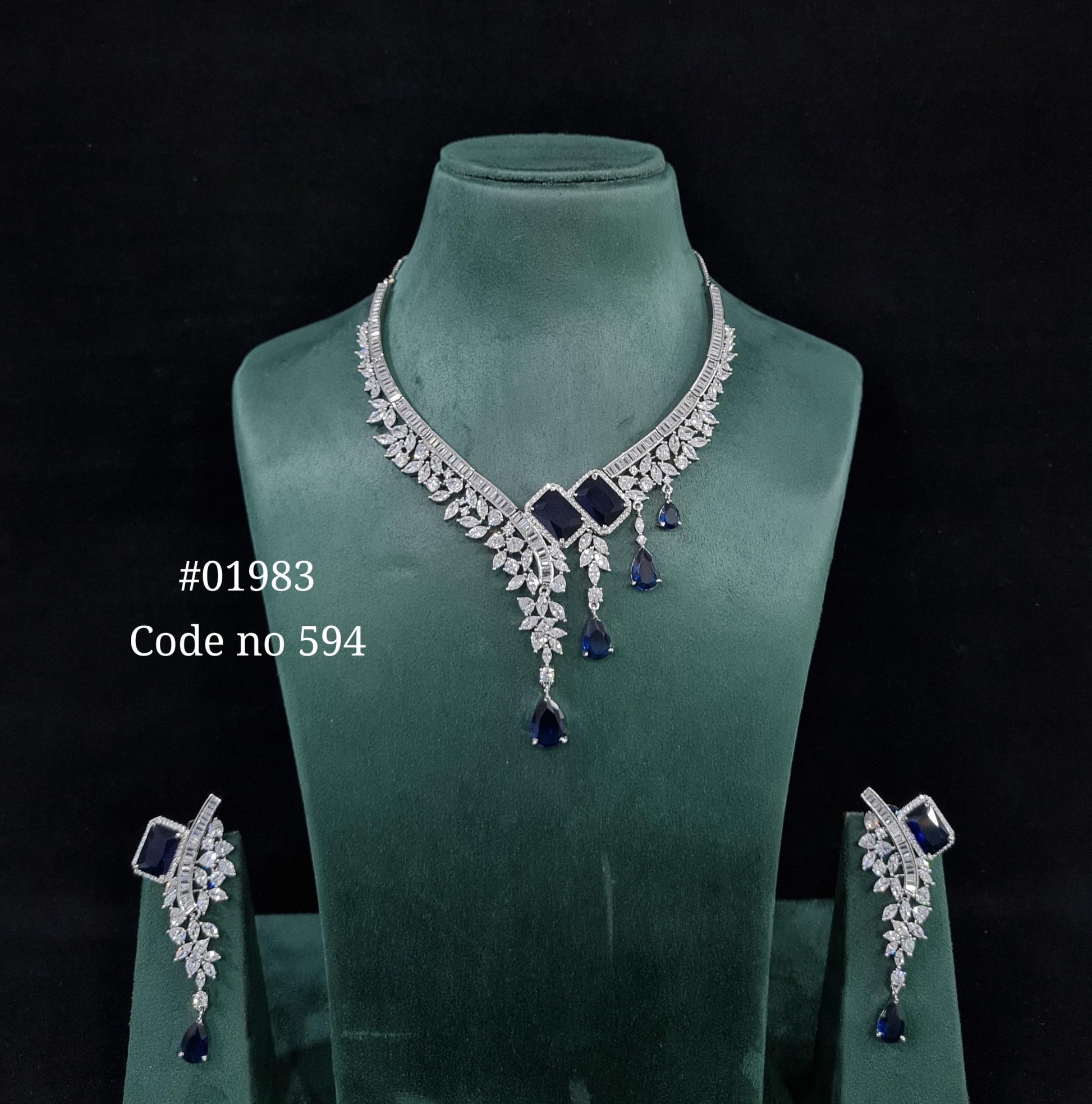 Cz necklace 01983 - KRISHNA'S SWETA JEWELLERY